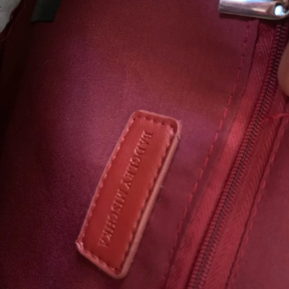 Badgley Mischka Vegan Leather Red Mini Studded Backpack NWT. - Picture 13 of 16